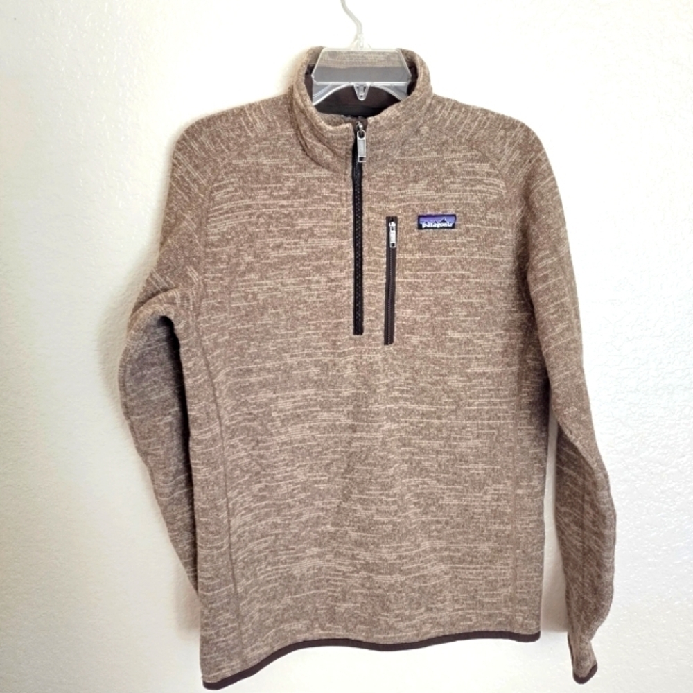 Patagonia Better Sweater Brown 1/4 Zip Fleece Jacket Men Sz S